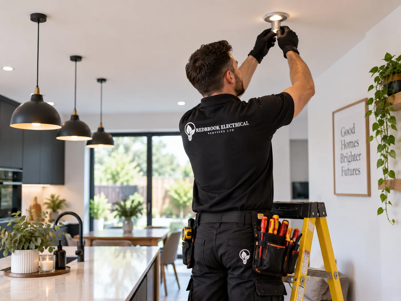 Domestic electrical work in a modern home